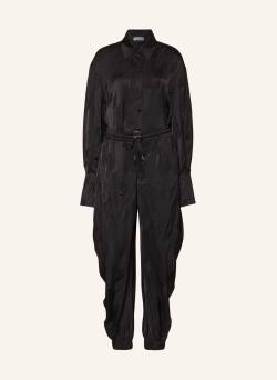 The Attico Jumpsuit Aus Satin schwarz von THE ATTICO