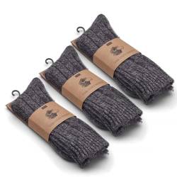 THE COZY SHEEP Wollsocken Herren und Damen 3-Pack (Größe 35-38) | Bequeme Warme Strümpfe | Dicke Kuschelsocken für kalte Füße | Norweger Socken aus Wolle | Langlebige Schafwollsocken von THE COZY SHEEP