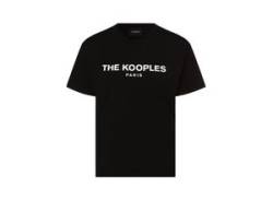 The Kooples T-Shirt Damen Baumwolle Rundhals bedruckt, schwarz von THE KOOPLES