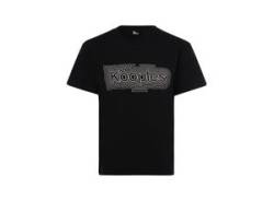 The Kooples T-Shirt Damen Baumwolle Rundhals bedruckt, schwarz von THE KOOPLES