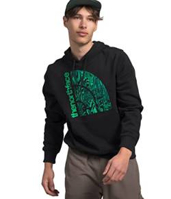 THE NORTH FACE Herren Jumbo Half Dome Hoodie, TNF Black/Chlorophyll Green Digital Distortion Print, Large von THE NORTH FACE