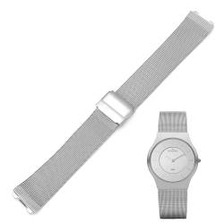 THEAGE 20 mm Federsteg Edelstahl Uhrenarmband Ersatz für Skagen 233L Serie Milanaise Mesh Armbänder (Silber) von THEAGE