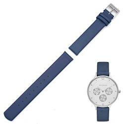 Uhrenarmband aus echtem Leder, 14 mm, Ersatzarmband für Skagen (blau) von THEAGE