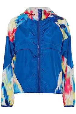 THEJOGGCONCEPT JCIDA Damen Windbreaker Übergangsjacke Regenjacke mit Gummizug Kapuze mit hochabschließendem Kragen, Größe:XS, Farbe:Neon Pink Mix (201876) von THEJOGGCONCEPT