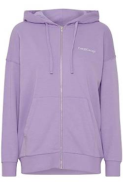 THEJOGGCONCEPT JCSAFINE Damen Sweatjacke Kapuzenjacke Hoodie mit Kapuze Zipper Zip-Hoodie mit Reißverschluss Oversize Passform, Größe:M, Farbe:Sunlit Allium (173735) von THEJOGGCONCEPT