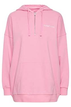 THEJOGGCONCEPT JCSAFINE Damen Sweatshirt Pullover Sweater Hoodie Kapuzen-Pullover mit Kapuze mit Reißverschluss mit Känguru-Tasche, Größe:2XL, Farbe:Rosebloom (152214) von THEJOGGCONCEPT