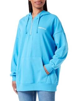 THEJOGGCONCEPT JCSAFINE Damen Sweatshirt Pullover Sweater Hoodie Kapuzen-Pullover mit Kapuze mit Reißverschluss mit Känguru-Tasche, Größe:M, Farbe:Malibu Blue (174435) von THEJOGGCONCEPT