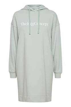 THEJOGGCONCEPT JCSAFINE Dress - Damen Langes Sweatshirt Pullover Longpullover mit Kapuze Loose Fit, Größe:XS, Farbe:Frosty Green (155706) von THEJOGGCONCEPT