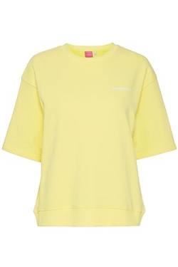 THEJOGGCONCEPT JCSAFINE SS Sweatshirt Damen T-Shirt Kurzarm Shirt Kastiger Kurzarm Sweater mit kleinem Brustprint Loose Fit, Größe:S, Farbe:Lemon Verbena (120742) von THEJOGGCONCEPT