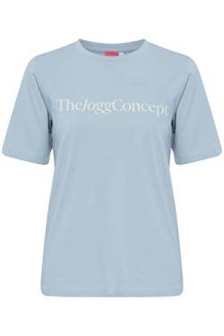 THEJOGGCONCEPT JCSIMONA Damen T-Shirt Kurzarm Shirt Rundhalsausschnitt mit Print mit Stretch Regular Fit, Größe:2XL, Farbe:Cashmere Blue (144115) von THEJOGGCONCEPT