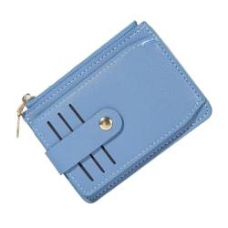 Frauen PU Leder Geldbörsen Kredit ID Karte Halter Brieftasche Reißverschluss Kleine Geld Tasche Männer Mit Münzfach(Color:C2) von THEPOS