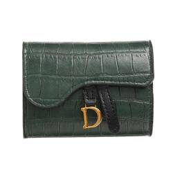 THEPOS Exquisite Kartentasche, Ausweis, Bankkartenhalter for Damen, große Kapazität, Reisepass-Halter, Retro-Karte, minimalistische Geldbörse (Color : Dark Green) von THEPOS