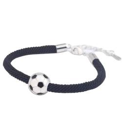 THETAG Fußball Armband, Fußball-Armband Einfacher Fußballschmuck Fußball Armband für Männer, Jungen, Teenager, geflochtenes Armband Verstellbare von THETAG