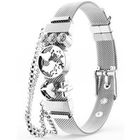 THIORA Charm-Armband Set Charmband Collection (Mesh Armband mit Charms, inkl. der im Hauptbild gezeigten Charms), Armband Set mit Anhängern von THIORA