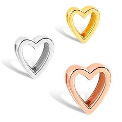 THIORA Charmband Charms | 'Herz' Anhänger | Heart Charm | Mesh Armband Charm (Gold) von THIORA