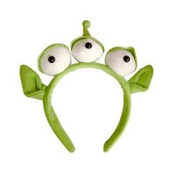 Drei-Augen-Stirnband, Plüsch-Drei-Augen-Alien-Monster-Stirnbänder Spielzeug-Augapfel-Haarband für Halloween-Weihnachtskostüm-Cosplay-Party von THLMT