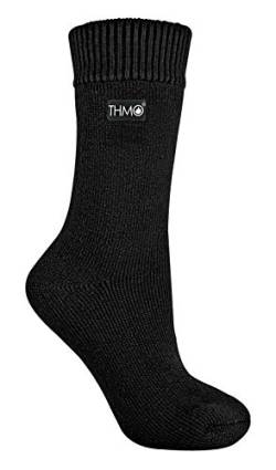 THMO - Damen Winter Warm Thermosocken mit Komfortbund Ohne Naht (37-42 Eur, 25 Black) von THMO