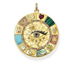 THOMAS SABO Damen Anhänger Amulett magische Glückssymbole 925 Sterlingsilber, 750 Gelbgold Vergoldung, Kaltemail PE855-993-7 von THOMAS SABO
