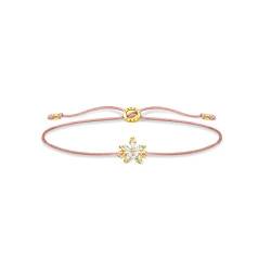 THOMAS SABO Damen Armband Little Secret Gold Blume weiße Steine 925 Sterlingsilber LS119-379-19-L20V von THOMAS SABO