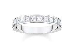 THOMAS SABO Damen-Bandring Weiße Steine Pavé Silber TR2358-051-14-52 Ringgröße 52/16,6 von THOMAS SABO