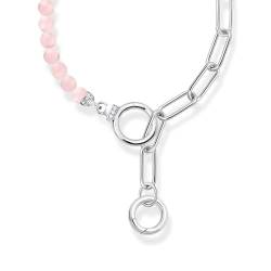 THOMAS SABO Damen Collier mit Gliederkettenelementen und rosa Beads Silber 925 Sterlingsilber KE2193-035-9 von THOMAS SABO