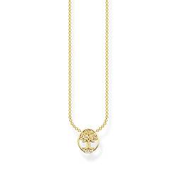 THOMAS SABO Damen Kette Gold Tree of Love weiße Steine 925 Sterlingsilber KE2126-414-14-L45V von THOMAS SABO