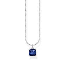 THOMAS SABO Damen Kette mit blauem Stein Silber 925 Sterlingsilber KE2156-699-32 von THOMAS SABO