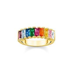 THOMAS SABO Damen-Ring Goldfarben Bunte Steine TR2404-996-7-56 Ringgröße 56/17,8 von THOMAS SABO