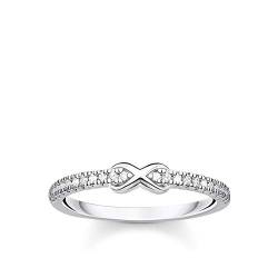THOMAS SABO Damen Ring Infinity mit weißen Steinen Silber 925 Sterlingsilber TR2322-051-14 von THOMAS SABO