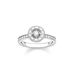 THOMAS SABO Damen Ring Kreis mit weißen Steinen Pavé Silber 925 Sterlingsilber TR2255-051-14 von THOMAS SABO