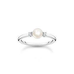 THOMAS SABO Damen Ring Perle mit weißen Steinen 925 Sterlingsilber TR2370-167-14 von THOMAS SABO