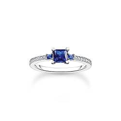 THOMAS SABO Damen Ring mit blauen und weissen Steinen 925 Sterlingsilber TR2402-166-32 von THOMAS SABO