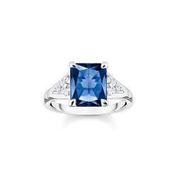 THOMAS SABO Damen Ring mit blauen und weißen Steinen Silber 925 Sterlingsilber TR2362-166-1 von THOMAS SABO