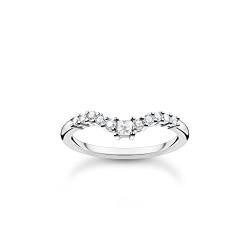 THOMAS SABO Damen Ring mit weißen Steinen Silber 925 Sterlingsilber TR2398-051-14 von THOMAS SABO