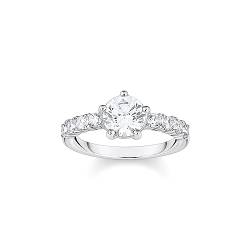 THOMAS SABO Damen-Solitärring Silber mit Zirkonia TR2440-051-14-54 Ringgröße 54/17,2 von THOMAS SABO