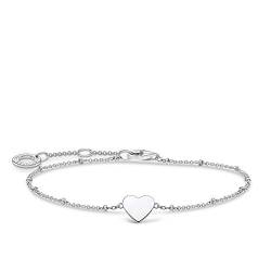 Thomas Sabo Armband Herz mit Kugel silber, 925 Sterlingsilber, 16-19 cm Länge von THOMAS SABO