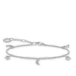 Thomas Sabo Armband Stern & Mond silber, 925 Sterlingsilber, 16-19 cm Länge A1994-051-14-L19v von THOMAS SABO