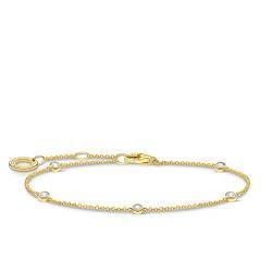 Thomas Sabo Armband weiße Steine gold, 925 Sterlingsilber, 16-19 cm Länge von THOMAS SABO