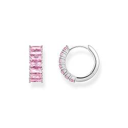 Thomas Sabo Creolen mit pinken Steinen aus 925er Sterling-Silber, Höhe: 17mm, CR667-051-9 von THOMAS SABO