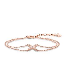 Thomas Sabo Damen Armband 925er Sterlingsilber; 750er Rosagold Vergoldung Zirkonia Weiß A1659-416-14 von THOMAS SABO