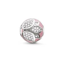 Thomas Sabo Damen-Bead Lotusblüte Karma Beads 925 Sterling Silber pink Zirkonia weiß rosa K0203-041-9 von THOMAS SABO