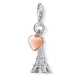 Thomas Sabo Damen Charm-Anhänger Eiffelturm Paris Herz Charm Club 925 Sterling Silber 0904-415-12 von THOMAS SABO
