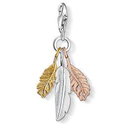 Thomas Sabo Damen Charm-Anhänger Federn Gelbgold Roségold 925 Sterling Silber 1010-431-12 von THOMAS SABO