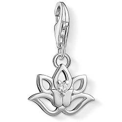 Thomas Sabo Damen Charm-Anhänger Lotos Blüte Charm Club 925 Sterling Silber 1300-051-14 von THOMAS SABO