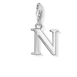 Thomas Sabo Damen Charm-Anhänger N Buchstabe Charm Club 925 Sterling Silber 0188-001-12 von THOMAS SABO