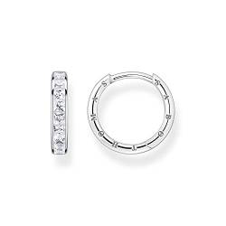 Thomas Sabo Damen Creolen aus 925er Sterling-Silber mit Weißen Zirkonia, Durchmesser: 20mm, CR668-051-14 von THOMAS SABO