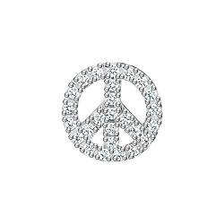 Thomas Sabo Damen Einzel Ohrstecker Peace mit weißen Steinen 925 Sterlingsilber H2218-051-14 von THOMAS SABO