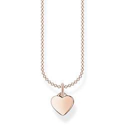 Thomas Sabo Damen Halskette Herz roségold 925 Sterlingsilber, 36-38 cm Länge von THOMAS SABO