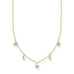 Thomas Sabo Damen Halskette Monde & Sterne gold, 925 Sterlingsilber, 40-45 cm Länge von THOMAS SABO