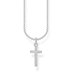 Thomas Sabo Damen Kette Kreuz Pavé 925 Sterling Silber KE2043-051-14-L45v von THOMAS SABO